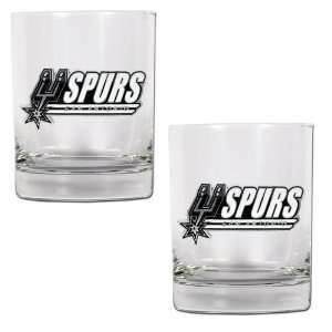 San Antonio Spurs 2pc Rocks Glass Set