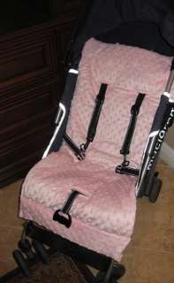 Custom Boutique Padded Stroller Seat Liner & Pad MINKY  