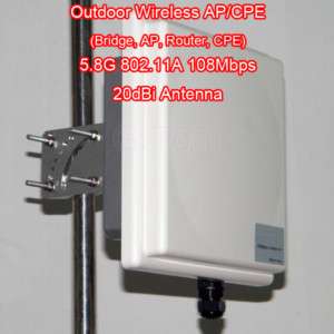 8G 108Mbps Outdoor WiFi AP Bridge CPE WDS AIR OS POE  