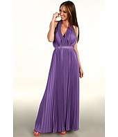 Halston Heritage Pleated V Neck Gown With 1 Self Belt $319.99 ( 46% 