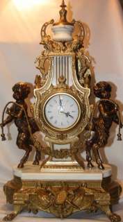 Imperial Brass & Bronze & Marble Clock Made in Italy  