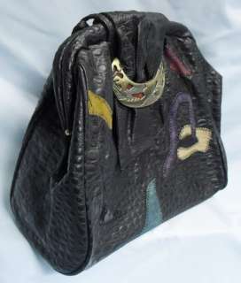 Faux Leather Purse, Pacific Connections Handbag w/Flap  