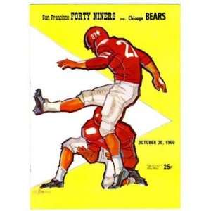  1960 San Francisco 49ers v Chicago Bears Program 