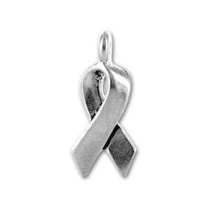   TierraCast Silver Pewter Awareness Ribbon Charms (3)