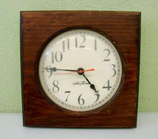 Seth Thomas Colony Pine Wall Clock Vintage  