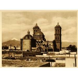  1925 Cathedral Puebla Catedral Mexico Photogravure 
