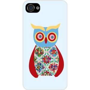 KnightTM Blue Owl Patchwork White Hard Case Cover for Apple iPhone® 4 