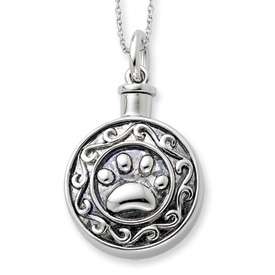 Sterling Silver Ash Holder Pendant for our precious animals, dog, cat 
