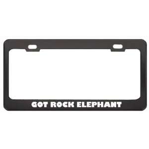 Got Rock Elephant Shrew? Animals Pets Black Metal License Plate Frame 