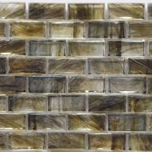   Pattern Backsplash Mosaic Wall Brown Glass Tile (10 Sq. Ft./Case
