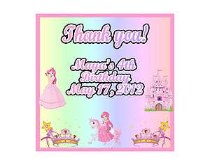 Princess Castle Girl Personalized Birthday Party Thank You Magnet 