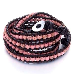 Mothers Day Jewelry Beautiful Pink Turquoise Bead Wrap Bracelet On 