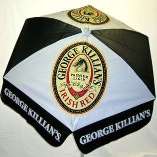   Killians Irish Red Logo Umbrella   Lower Pole Bar Height 