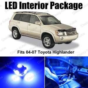  Toyota Highlander Blue Interior LED Package (6 Pieces 