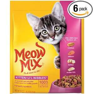 Meow Mix Kitten Lil Nibbles Surp, 18 Ounce (Pack of 6)  