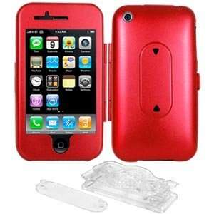    Amzer Aluminum Case w Stand   Red Cell Phones & Accessories
