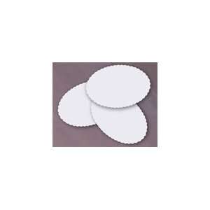  900 LD20 White Oval Wastebasket Liner, Scalloped   6 x 9 