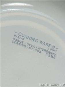 Corning Ware P 81 B 1 Pint BLUE CORNFLOWER Menu ette P81B  