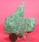 2,000 Year Old Chinese Bronze Helmet Plate  Ancient Armor  Zhou Dyn 