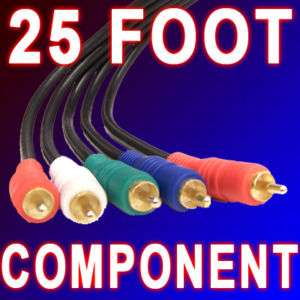 HIGH QUALITY 25FT COMPONENT VIDEO AUDIO RCA CABLE 25 FT  