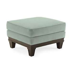    Sonoma Home Chatelet Ottoman, Leather, Light Blue