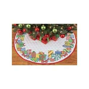  So Many Gifts Tree Skirt Stamped Cross Stitch Kit