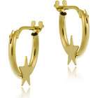  10k Gold Mini Star Hoop Earrings
