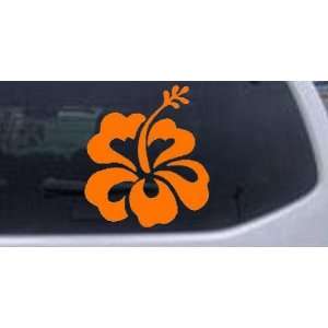 Orange 14in X 12.3in    Hibiscus Flower Car Window Wall Laptop Decal 