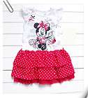   Toddler Minnie Mouse Top Ruffle Dress Party Costume Skirt Tutu Gift