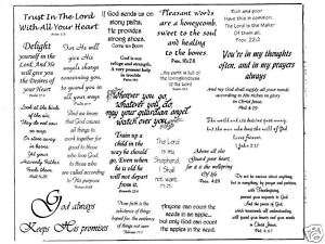 Unmounted Rubber Stamps Bible Verses Religious 119  