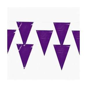  100 Ft Purple Pennant Banner 48 Flags Party Event