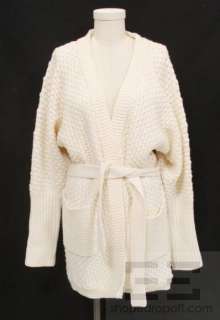 Rag & Bone Winter White Dolman Belted Cardigan Size 4 NEW  