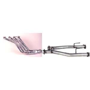  BBK 79 93 5.0 Chrome Long Tube Headers and Offroad H Pipe 
