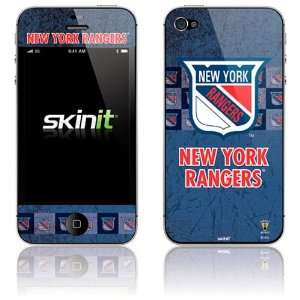  NHL New York Rangers Navy Blue Vintage iPhone 4 Skin 