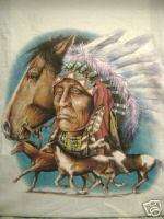 XL T shirt Indian Chief Horse Native American Nice Gift  