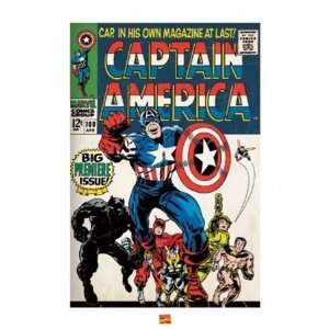Captain America Charge Comic Book Superhero Poster 16 x 20 inches 