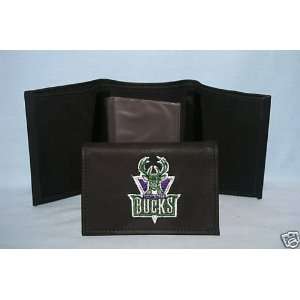  MILWAUKEE BUCKS Embroidered Leather TriFold WALLET New 