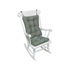   Home Fashions Standard Rocking Chair Cushion   Pro Gingham   Hunter
