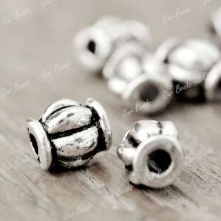 200pcs Tibet Style Tibetan Silver Tube Charm Spacers Bead Findings 