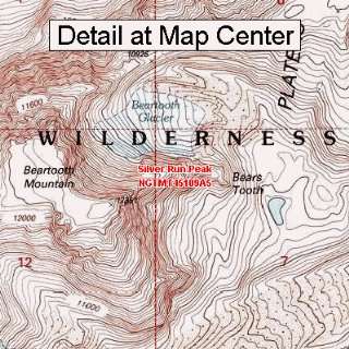  USGS Topographic Quadrangle Map   Silver Run Peak, Montana 
