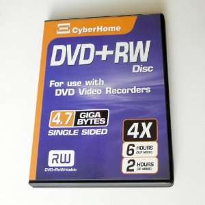    CyberHome 4.7 GB 4x DVD ReWritable Disc DVD+RW Electronics
