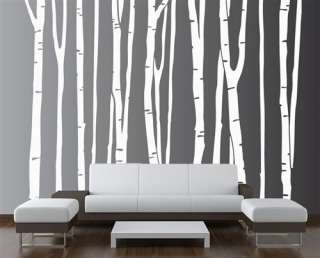 Birch Tree Large Wall Decal Forest Deco Vinyl Sticker Removable (9 