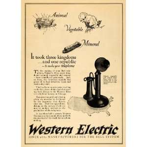   Ad Western Electric Telephone Materials Necessary   Original Print Ad