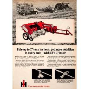 1967 Ad International Harvester 47 Baler Knot Farming 