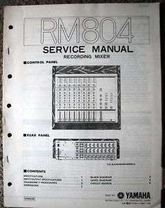 Yamaha Original Service Manual for the Vintage RM804 Mixer  