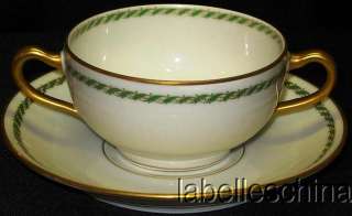 Theodore Haviland Limoges Cream Soup Bouillon Cup and Saucer  
