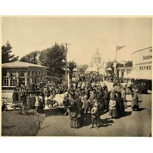  1894 California Midwinter Fair Expo Midway Crowd Print 
