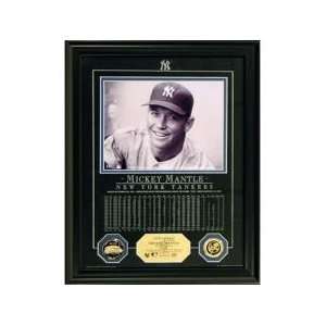 Mickey Mantle Archival Etched Stats Photomint Framed Piece  
