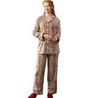 MaggiesDirect Leopard Cotton Flannel Pajama   Medium Brown Leopard