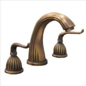   Widespread Bathroom Faucet Finish Antique Brass